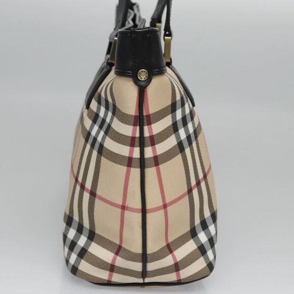 Burberry Nova Check Beige Canvas Tote Bag (Pre-Owned) - Picture 4 of 16